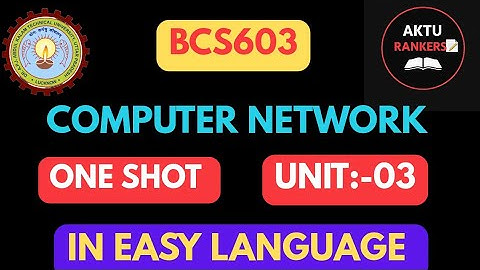 BCS603 | Computer Network Unit 3 One Shot 🔥 | AKTU | Easy Explanation in Hindi