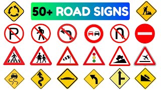 All Road Signs with Meanings | Traffic Signs Explained in Simple English | 50+ Road Signs
