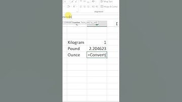 Convert Kilogram into Ounce in Microsoft Excel #msexcel #ounce #excel #shorts