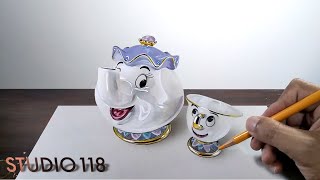 ディズニー 美女と野獣 ポット夫人とチップ イラスト メイキング Youtube ディズニー 美女と野獣 ポット夫人とチップ イラスト メイキング Youtube