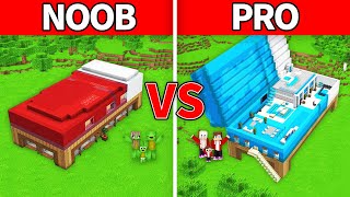 Mikey Family & JJ Family - NOOB vs PRO : Giant Bed House Build Challenge in Minecraft (Maizen)