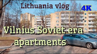 Exploring Vilnius Soviet era apartments: A haunting walk 4K #vilnius #lithuaniahq #lithuania