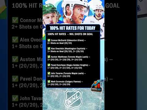 Get Ahead of 99% of Bettors - 100% NHL Shot on Goals Hit Rates #nhlbets