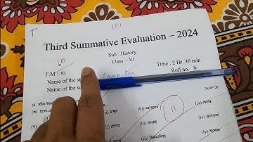 class 6 history 3rd unit test question paper 2024 // class 6 history final exam question paper 2024