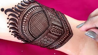 आसान मेहंदी डिजाइन ll full hand dulhan mehandi design engagment mehandi ll henna tutorial mehandi k