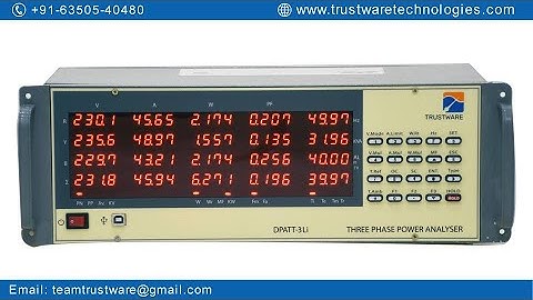 Three Phase Power Analyser||#Transformer Testing||Motor Testing||DPATT-3Li ||Make Trustware #Testing