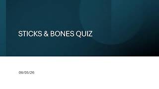 Sticks & Bones Live Stream