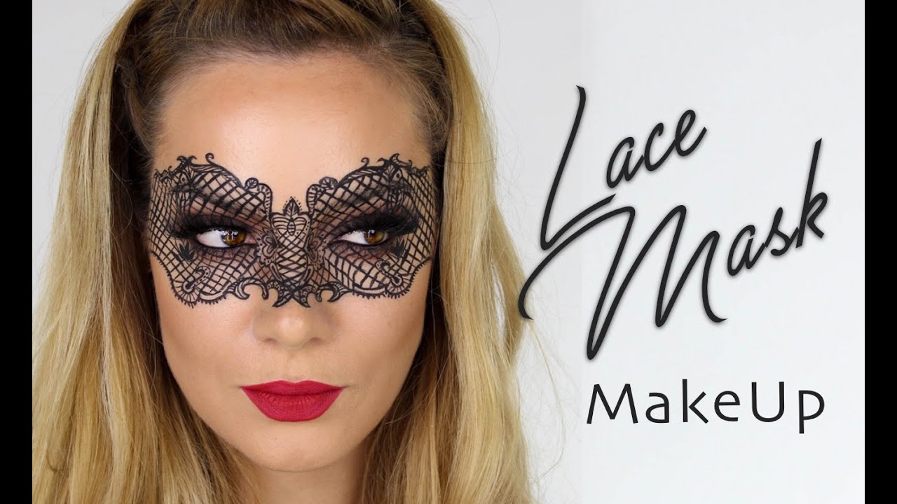 Lace Mask MakeUp Tutorial | Halloween Fancy Dress Masquerade SnapChat Filter | Scott - YouTube