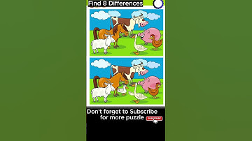 Spot the 8 Differences Challenge -only 3% can in 35 seconds #spotthedifferencegame #quiz#fungames