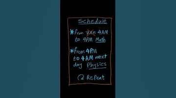 Create a Study Schedule that You Can Stick to | Solutions in #shorts