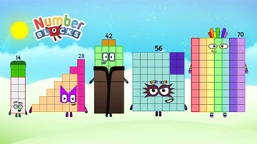 Hand 2 mind numberblocks small to big numbers skip counting by 14 #learntocount #coolmath