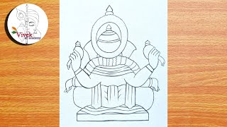 Lord Ganesha back side drawing step by step | how to draw Lord Ganesha sketch