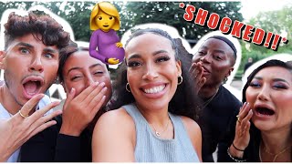 TELLING MY FRIENDS I&#39;M PREGNANT! *BEST REACTION*
