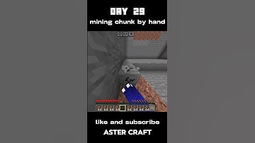 Day 29 of mining a whole chunk by hand in Minecraft #minecraft
