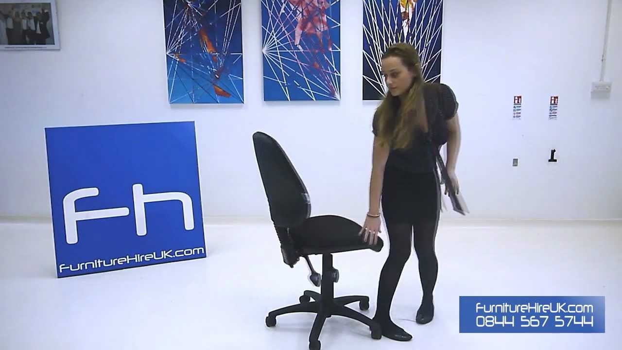 Black Operators Chair without Arms Demo - Furniture Hire UK