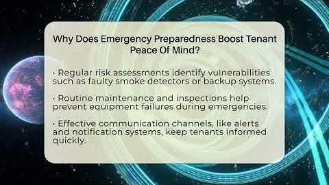 Why Does Emergency Preparedness Boost Tenant Peace Of Mind? - Mastering Property Management