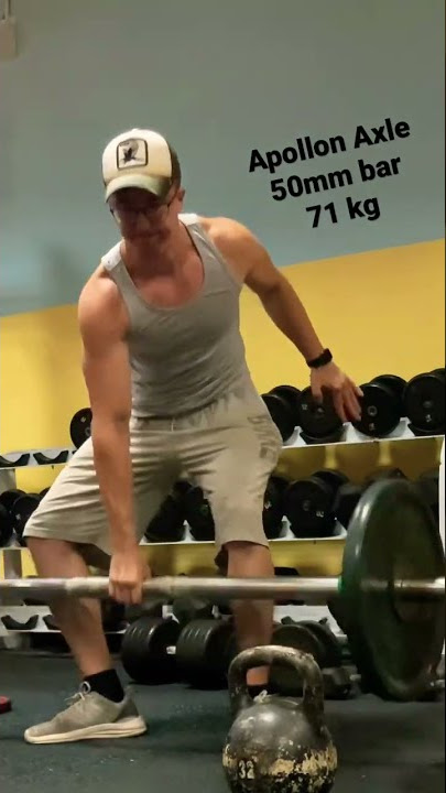 Apollon Axle. One hand lift. (71 kg bar). Almost own weight.