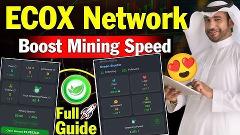 ECOX Network Mining Speed Booster Free 🥳 ECOX token fast Earning Trick || How to boost ECOX mining