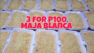 Maja Blanca,Walang gata Recipe!! 3 for P100,doble na ang kita,mabilis pang maubos dahil mura!