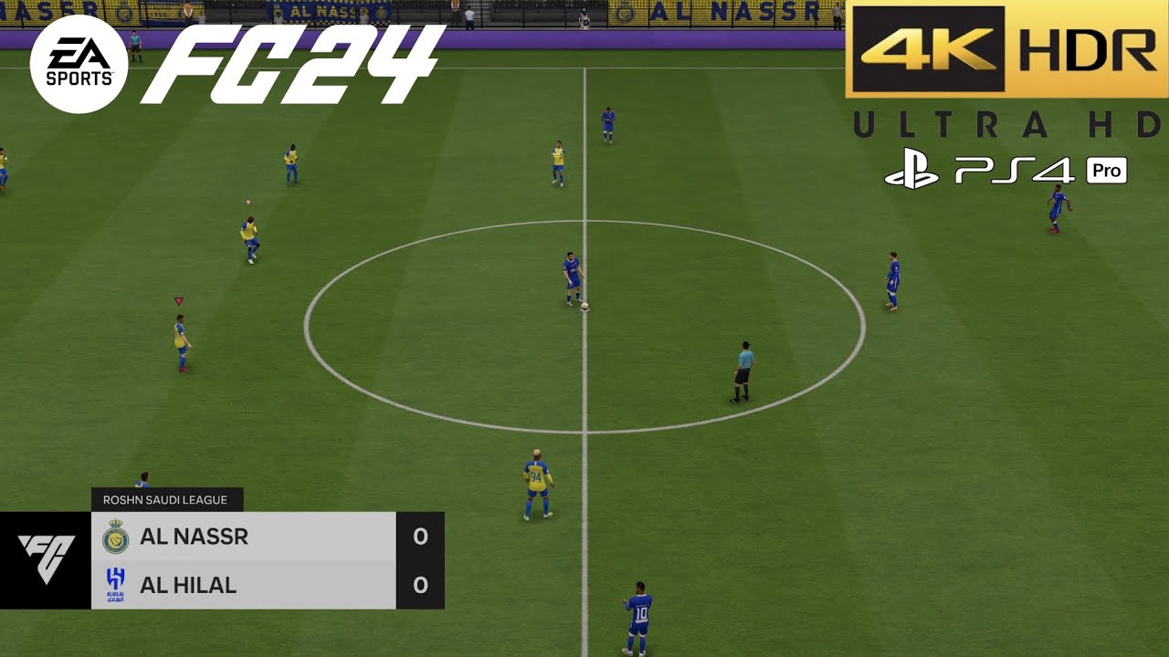 Геймплей EA FC 24 старого поколения PS4 Pro — Аль-Хиляль против Аль-Насра (Неймар против Роналду)...