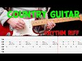 Basic Country RHYTHM RIFF - A D E COUNTRY blues chord progression fast &amp; slow (with tabs)