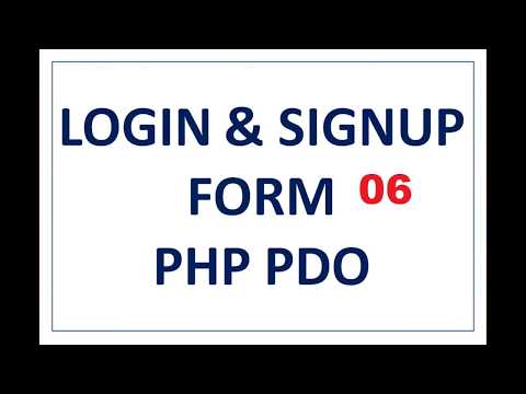 Login and registration form in PHP PDO  HINDI VI || login and registration form  php  PDO HINDI