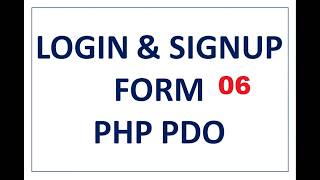 Login and registration form in PHP PDO  HINDI VI || login and registration form  php  PDO HINDI