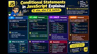 Information Conditional Statements in JavaScript Explained | if, else, else if & switch Update