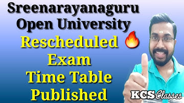 SGOU Exam Time Table Published|Rescheduled Time Table Sreenarayanaguru Open University 2025