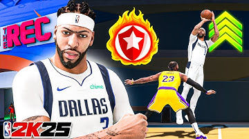 This MAVERICKS ANTHONY DAVIS BUILD is UNSTOPPABLE in RANDOM REC on NBA 2K25!