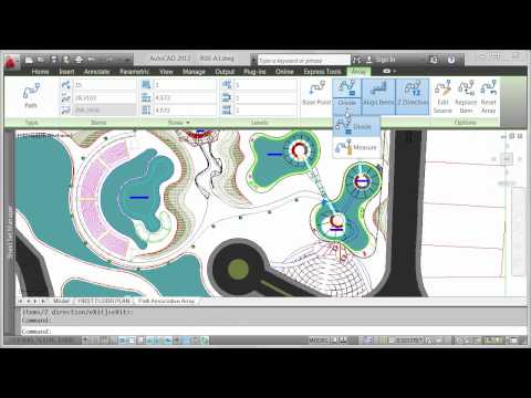 AutoCAD 2012 - Path Array