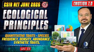 Quantitative Traits- Species &amp; More | Ecological Principles | CSIR NET June 2026 | Lec-23 | IFAS