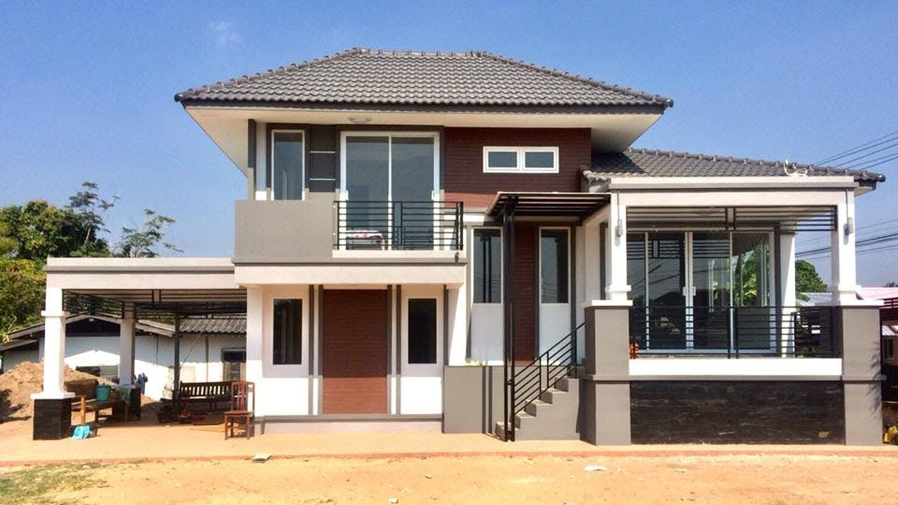 บ านสวยๆ ราคา1900000บาท ส งมอบ ณ ว นท 24 มกราคม 2561 Youtube ร ป แบบบ าน บ านโมเด ร น ผ งบ าน