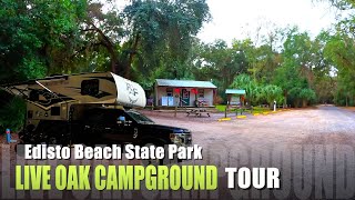 Live Oak Campground Tour & Walk Through at Edisto Beach State Park