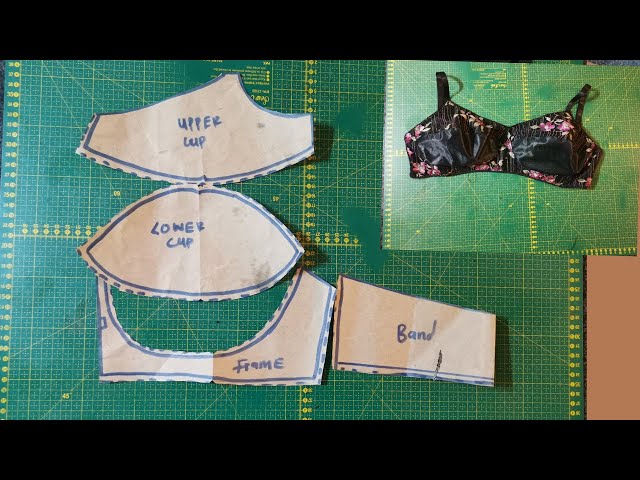 Sewing tutorial: making a bra (pattern drafting + sewing tutorial) [CC  English & Finnish] 