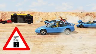 BeamNG Drive  Racing And Mostly Crashing The Civetta Bolide Remaster On The Long Bumpy Desert Road