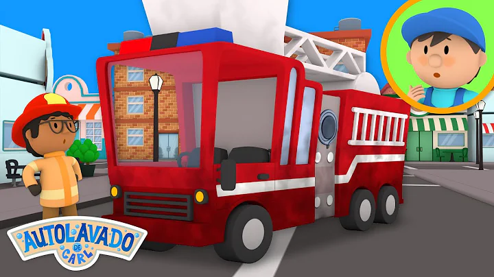 El Camión De Bomberos De Félix | El Autolavado de Carl | Caricatura Para Niños