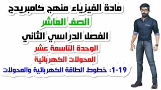 الصف العاشر، الفصل الثاني، الوحدة التاسعة عشر: 19-1: خطوط الطاقة الكهربائية والمحولات