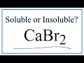 Calcium Bromide and Solubility Concepts