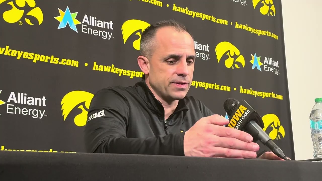 Ben McCollum reacts to Iowa basketball’s win over Ohio State