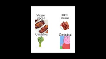 Vegan Bacon Vs Real Bacon #memes #short 🥓😋