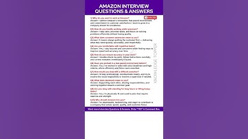 Amazon Interview Questions and Answers