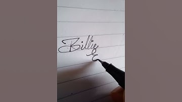 Billie eilish name in cursive writing#cursive#writing#billieeilish#khushicursivewriting#short