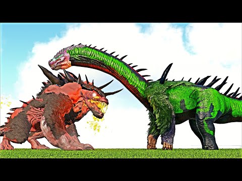 BEHEMOTH,THE LEGENDARY BEAST (MI) VS HYBRID WAYWARD ZEUSAPATOTITAN BOSS(ARK SURVIVAL EVOLVED BATTLE)