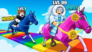 [ROBLOX] Upgrading LV1 Super Slow Horse to LV99 ULTRA FAST to Win the Race! | Meowpeo screenshot 2
