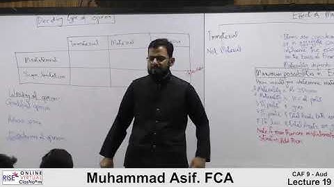 CAF 9 | Audit and Assurance | Lecture #19 | By Muhammad Asif