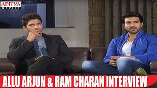 Allu Arjun and Ram Charan Interview || Yevadu Movie
