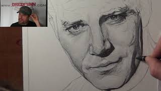 William Shatner Captain Kirk A Dredfunn Mechanical Pencil Portrait