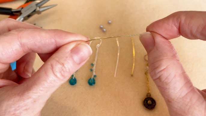 Making earrings is fun! Used beads, eye pins, head pins, earring hooks and  basic jewelry making pliers. #diy #hom…