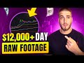 Raw trading footage 12000 day trading